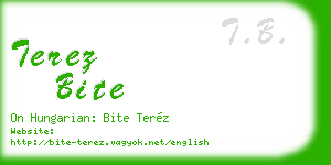 terez bite business card
